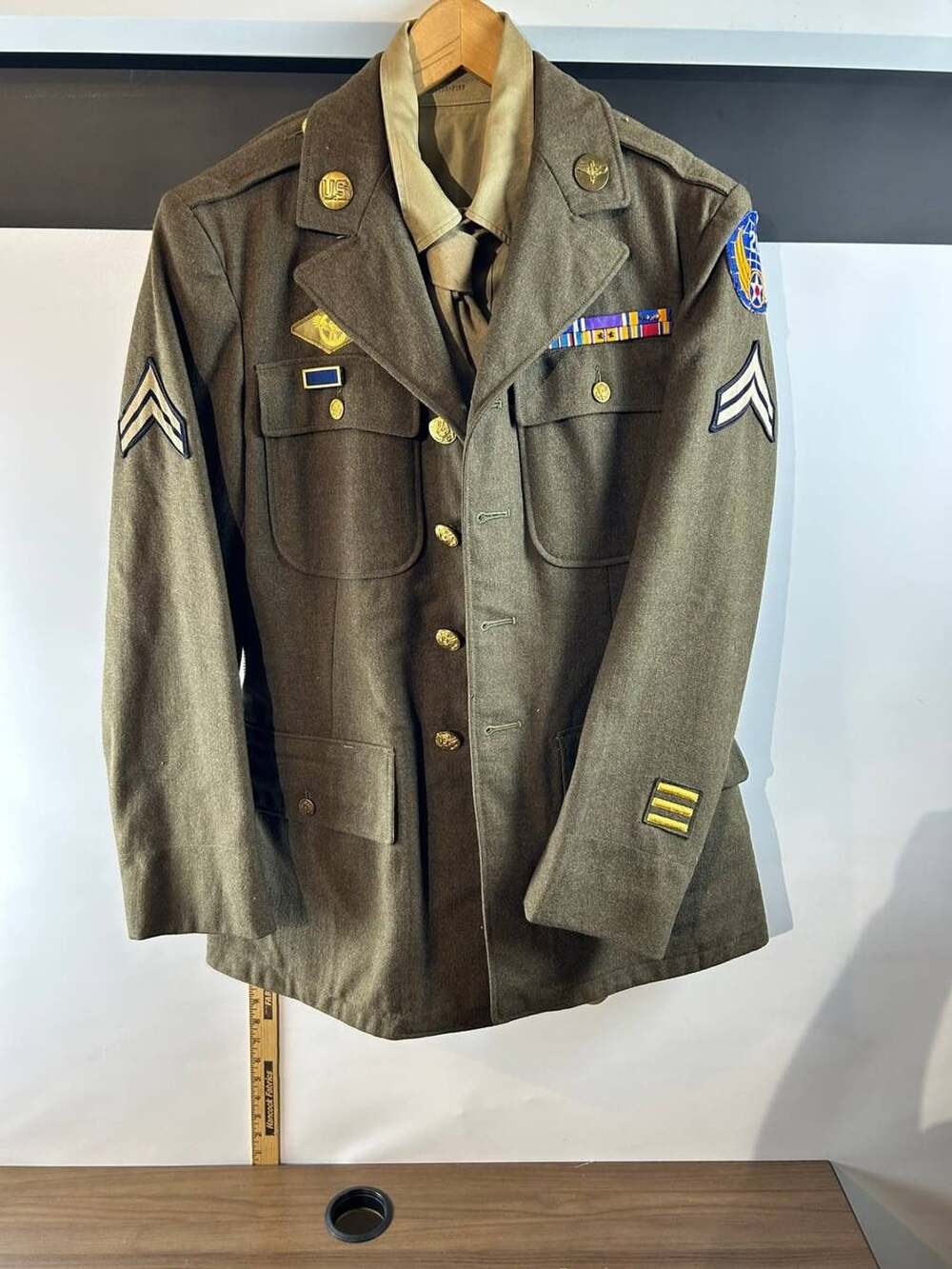 WWII USAAF 20th Air Force Corporal Uniform Jacket Shirt Pants Ribbons Insignia